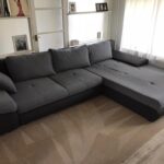 This is a photo of a grey L shape sofa that has been professionally steam cleaned, also the beige carpets have been steam cleaned too works carried out by Hendon Carpet Cleaning